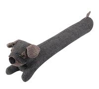 SANFERGE Paraspifferi per porta resistente, 91 cm, 1,4 kg, decorativo, insonorizzato, a risparmio energetico, motivo: cane nero grigio