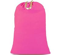 SANFERGE, Sacco portabiancheria resistente, con coulisse e manico, extra large, da viaggio, per lavanderia e casa, resistente, 71 x 101 cm, colore: rosa acceso