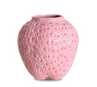 SANFERGE Vaso da fiori in ceramica a forma di fragola, mini vaso decorativo per composizioni floreali, unico per decorazione vintage moderna per casa, cucina, ufficio, centrotavola, piccolo, rosa