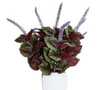 Sanfiyya Bush di Coleus in Finto Realistico, 3pcs Piante di Seta Resistenti ai ra Resistenti ai ra Raggi UV, 20 Decorazioni a Bassa Manutenzione e Decorazioni da Giardino per vegetazione Tutto l