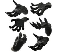 Sanfiyya Halween Decorazioni per le mani, 6 pezzi inquietanti di demoni, statue sospese da parete a grandezza naturale per casa gotica e infestata, tema horror camera da letto