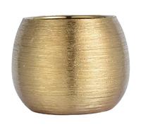Sanfiyya Pentola vegetale in ceramica, elegante pentola in oro oro con base anti-slittamento, foro di drenaggio per succulente, erbe, piccoli fiori