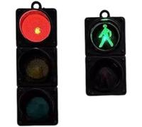 Sanfly 2 Pezzi Mini Magneti Frigorifero a Forma di Semaforo, Magneti Frigorifero con Luce 3D per Ufficio, Lavagna Bianca, Cucina, Decorazione per Casa