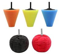 Sanfly 5pcs Bruciatore Spiam Spugna Polishing Cone Ball Buffing Pad Cappello Auto Auto Paratura Cleaner Set di Cleaner