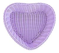 Sanfly Arredamento per Casa Vintage Piccolo Cestino di Vimini Rattan Amare Cesto a Forma di Cuore Cesto di Frutta per Arredamento per Feste di Nozze