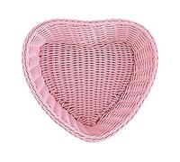 Sanfly Arredamento per Casa Vintage Piccolo Cestino di Vimini Rattan Amare Cesto a Forma di Cuore Cesto di Frutta per Arredamento per Feste di Nozze