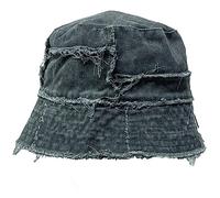 Sanfly Cappello Secchio in Denim Vintage Lavato per Un Ombrellino Sfilacciato Unisex Sun Shade Versatile Abbigliamento a Doppia Facciata Cappuccio