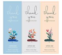Sanfly Grazie per Il Adesivo di Acquisto 50pcs/Set di Etichette Pattern di Fiori Autoadesiva 3 * 9 Cm per Il Piccolo Negozio di Decorazioni