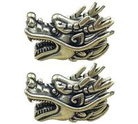 Sanfly Testa di Drago Perline in Ottone 2 Pezzi Drago Ciondolo in Ottone Coltello Perline Fai Te Paracord Cordino Pendenti E Ciondoli Accessori per Gioielli per Corda per Ombrello