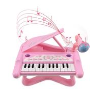 Sanfoelek - Mini pianoforte elettronico a 25 tasti, con microfono girevole a 360 gradi, portatile, 15 tasti funzione, per principianti