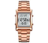 Sanfoelek - Orologio da uomo, sportivo, con conto alla rovescia, doppio orario, sveglia, cronografo, digitale, impermeabile fino a 50 metri