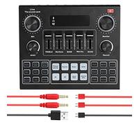 Sanfoelek V9 Scheda audio dal vivo BT Accompagnamento o Mixer con effetti sonori Rete di trasmissione Canto su Telefoni Laptop