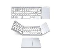 Sanfoelek Weless BT Keyd Mini pieghevole Keyd portatile ultra sottile BT Keyd con touchpad per Windows/Android/iOS, argento