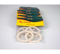 Sanfor 80250 Box 100 Blister 2 Guarnizioni Caffettiera 3 Tazze Confezione da 10 Unità, Gomma, Bianco