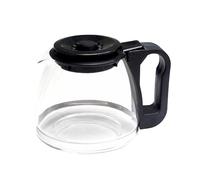 Sanfor - Caraffa universale per caffettiera elettrica, coperchio antigoccia, vetro trasparente, dimensioni piccole, 14,5 x 9 x 13,5 cm