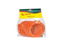 Sanfor - Set di 10 guarnizioni in gomma per barattolo di vetro, colore: arancione, dimensioni: 8,8 x 0,8 x 0,1 cm