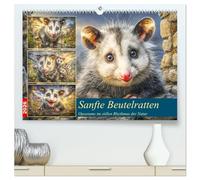 Sanfte Beutelratten. Opossums im stillen Rhythmus der Natur (hochwertiger Premium Wandkalender 2026 DIN A2 quer), Kunstdruck in Hochglanz: Moderne ... Beuteltieren in ihrer natürlichen Umgebung