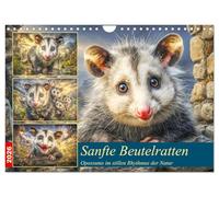 Sanfte Beutelratten. Opossums im stillen Rhythmus der Natur (Wandkalender 2026 DIN A4 quer), CALVENDO Monatskalender: Moderne Illustrationen von Beuteltieren in ihrer natürlichen Umgebung