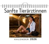 Sanfte Tierärztinnen: Wandkalender 2026, Kalender DIN A4 quer, Monatskalender im Querformat mit Kalendarium, das perfekte Geschenk