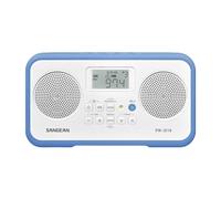 Sangean PR-D19BU FM stereo/AM Digital Tuning Radio portatile con paraurti protettivo (bianco/blu)