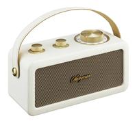Sangean RA-101 Radio a batteria FM Bluetooth, AUX ricaricabile Avorio, Oro