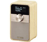 SANGEAN Radio portatile DAB+ DDR-8 con Bluetooth 5.2, display OLED girevole | Radio DAB+/UKW-RDS/Bluetooth con alloggiamento in legno