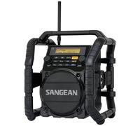 Sangean U-5 DBT Radio da cantiere DAB+, FM AUX, Bluetooth impermeabile,