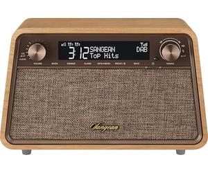 Sangean WR-201D Radio Dab+(10), FM RDS (10) con Bluetooth, con display LCM di facile lettura e luminosità e regolabile, costruita in legno.