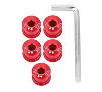 Sangeponiang Vite di corona per biciclette, doppia velocità a doppia tripla, bullone ruota a catena per biciclette, set da 5 pezzi, materiale in acciaio durevole, facile (7 mm)
