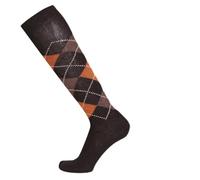 SANGIACOMO WE LOVE SOCKS CALZA LUNGA UOMO CASHMERE BLEND ROMBI MORO - TG. S-39/41