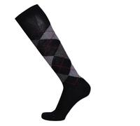 SANGIACOMO WE LOVE SOCKS CALZA LUNGA UOMO CASHMERE BLEND ROMBI NERO - TG. S-39/41