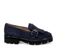Sangiorgio Mocassini da Donna Monk Strap in Camoscio Blu - 24/4 CAMOSCIO Blu - Taglia 39