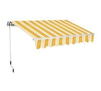 Sangiorgio Tenda Barra Quadra 3x2 Avvolgibile per Soffitto O Parete Giallo Bianco