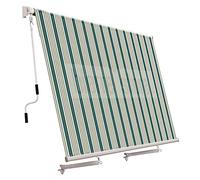Sangiorgio Tenda da Sole A Caduta 400x300H cm Verde/Bianco 280 gr./mq. Impermeabile