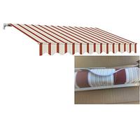 Tenda Da Sole a Caduta 2,5X2,5 MT da Balcone completa di mantovana + Asta + Kit