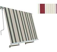 sangiorgio. Tenda da Sole Rullo A Caduta Bordeaux/Crema 3X2,5 MT Senza CASSONETTO 300x250 con Bracci Balcone