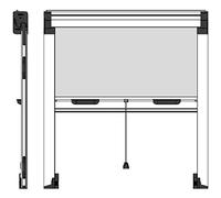 Zanzariera kit finestra flash sangiorgio avorio ral 1013 fibra vetro/pvc cm 140