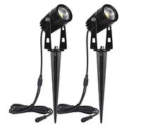 SanGlory 2 Pack Faretto da Giardino LED da 3W Senza Alimentatore (Adatto Solo per 4 e 8 Faretti da Giardino su Questo Link, Non Può Essere Utilizzato da Solo o con Altri Prodotti) (2 Faretti)
