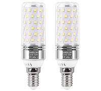 SanGlory 2 Pezzi E14 LED Lampadine 5000K, 12W Equivalente a Alogeno 100W, 1350LM, Luce Bianco Freddo, E14 Vite Edison Lampadine, E14 Mais Lampade Non Dimmerabile Lampadine a Candela