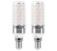 SanGlory 2 Pezzi Lampadina LED E14 12W equivalenti a 100W Lampada Alogena, 1350 Lumen, Luce Bianca Calda 3000K, E14 Vite Edison Lampadine, Lampade Mais E14