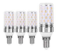 SanGlory Lampadine Led E14 Bianca Calda Lampadina E14 9W 2700K E14 Luce Calda, Attacco Edison E14 LED Bianco Caldo, Equivalenti a 80W, Non Dimmerabile, Pacco da 4