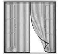 SANGOGO Tenda Zanzariera Magnetica Finestra, Tenda zanzariera per Porta, Autoadesiva Traspirante, Maglia Magnetico, for La Maggior Parte delle finestre (Nero, 95x150)