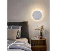 SANGPAO Decorazione domestica moderna Lampada da parete moderna rotonda a LED Sconce Illuminazione da parete per corridoio in oro bianco nordico Lampada da comodino nera Lampada da parete Cerchio in m