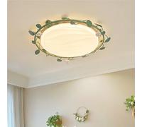 SANGPAO Decorazione domestica moderna Lampada da soffitto a LED dimmerabile a forma di fiore Lampada da soffitto a LED rotonda e piatta Fattoria in legno Vicino alla plafoniera Illuminazione da cucina