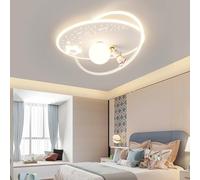 SANGPAO Decorazione domestica moderna Plafoniera a LED dimmerabile Astronauta Lampada da soffitto per montaggio a incasso per bambini Ragazze Bedoom Spaceman Moon Planet Nursery Apparecchio di illumin