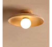 SANGPAO Decorazione domestica moderna Plafoniera per piccolo corridoio Log in legno di noce Plafoniera rustica a semi-incasso Lampada da soffitto di metà secolo per cucina Corridoio Portico Ingresso F