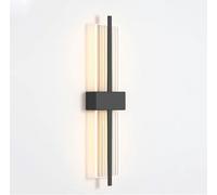 SANGPAO Decorazione Domestica Moderna Sconce da Parete lineare a LED Vanità Nera Lampada da Parete per Bagno Barra Dorata Lunga Striscia di Illuminazione Lampada da Parete per Camera da Letto Interna