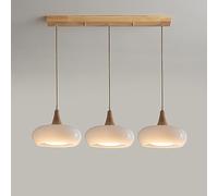 SANGPAO Lampada a sospensione in vetro di latte a grappolo nordico Magazzino di luce Vetro arancione Lampadario moderno di metà secolo Lampadario a tamburo Lampada a sospensione a soffitto in fattoria