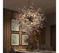 SANGPAO Lampadari Decorazione Domestica Fuochi D'artificio Dente Di Leone Luce A LED 12 Luci Moderne Lampade A Sospensione In Cristallo Grande Lampada Da Soffitto A Sospensione Per Sala Da Pranzo Sogg