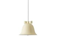 SANGPAO Lampade a sospensione sospese creative per la casa nordica per la camera da letto dei bambini Lampadario in vetro ceramico carino con campana Lampada a sospensione con fiocco bianco rosa per s